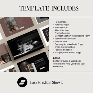 Mini Boudoir Photography Landing Page Showit Template for Photographers, ShowIt Website, Website Template, Customizable Website Template image 3