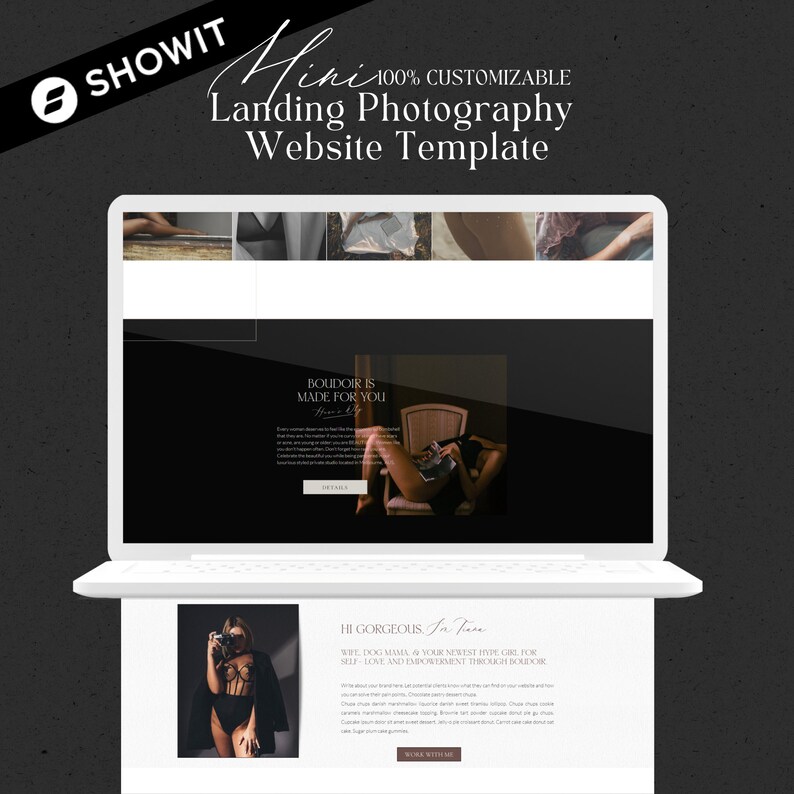 Mini Boudoir Photography Landing Page Showit Template for Photographers, ShowIt Website, Website Template, Customizable Website Template image 10