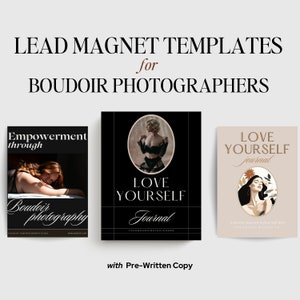 Magnets en plomb pour la liste des abonnés par e-mail des photographes de boudoir, modèles et guides de toile de luxe, marketing boudoir, cartes de vœux