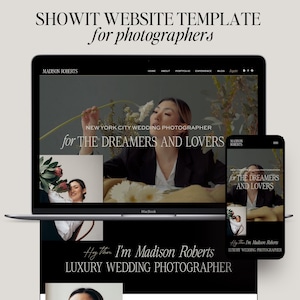 Showit Website Templates for Photographers, Service Providers, Photography Website, Wedding Photographer, Instant Download, Modern & Classy