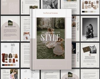Guía de estilo para retratos familiares: plantilla de Canva / Guía de preparación del cliente para fotógrafos de estilo de vida