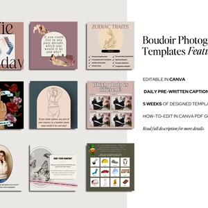 Boudoir VIP Group Content with Captions Daily MARCH Engaging Boudoir Canva Graphics, Facebook Boudoir Group Content, Fully Customizable afbeelding 6