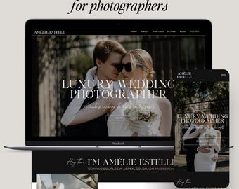 Plantilla de sitio web de Showit para fotógrafos, plantilla de sitio web para fotógrafos de bodas, sitio web de fotografía, diseño de sitio web de Showit, lujo