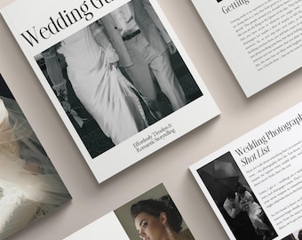 Wedding Photography Welcome Guide Canva Template – Client Prep Guide,  Shot List & Timelines, Pricing – Photographer Magazine Template