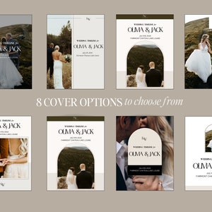 Wedding Photographer Timeline & Shot List Minimal, Modern Design Professional Copy 8 Designed Cover Options Editable in Canva image 2