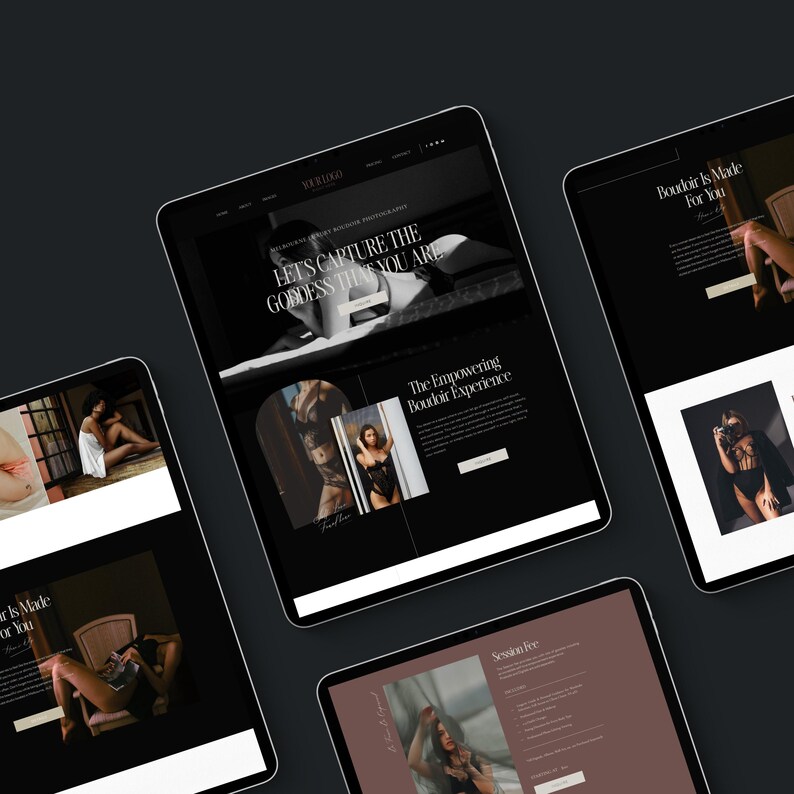 Mini Boudoir Photography Landing Page Showit Template for Photographers, ShowIt Website, Website Template, Customizable Website Template image 9