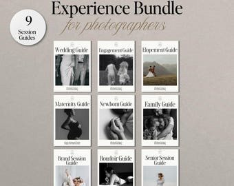 Photography Session Welcome Guide Canva Template Bundle: Client Prep Guide, Pricing– Photographer Magazine Template- Wedding, Boudoir & more