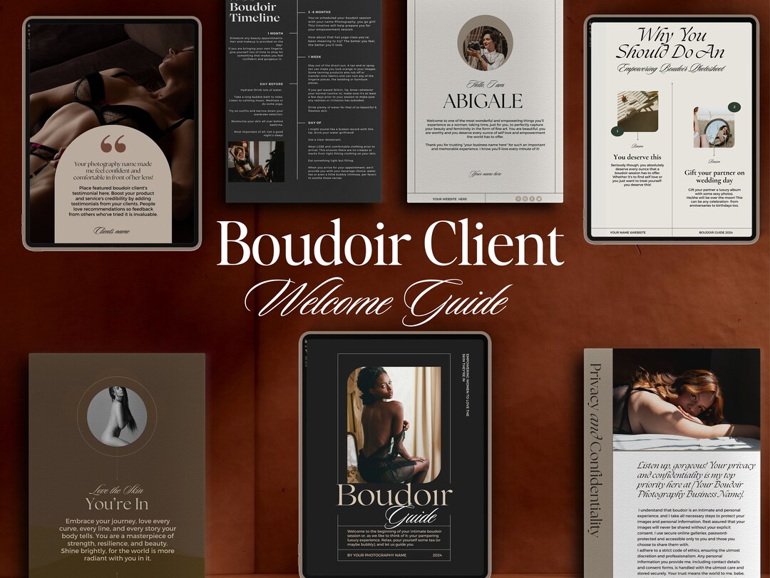 Client Guide Examples Boudoir Client Guide Template Canva, Luxury Boudoir Style Guide ...