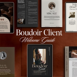 Boudoir Client Guide Template Canva, Luxury Boudoir Style Guide, Photographer Magazine Template PDF, Boudoir Price guide, Client Brochure image 1