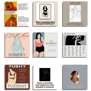 Boudoir VIP Group Content with Captions Daily MARCH Engaging Boudoir Canva Graphics, Facebook Boudoir Group Content, Fully Customizable afbeelding 2
