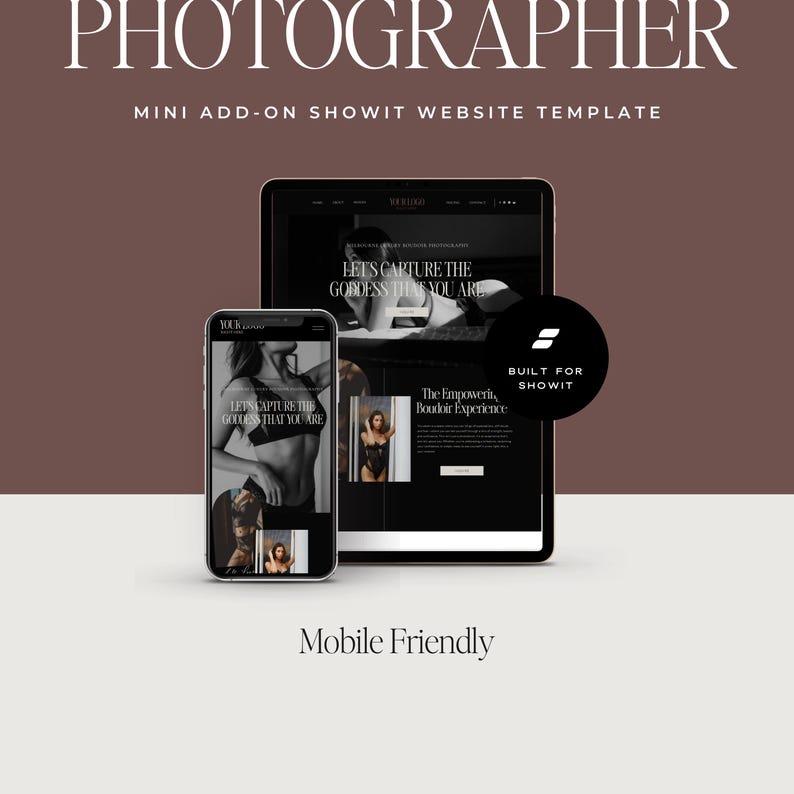 Mini Boudoir Photography Landing Page Showit Template for Photographers, ShowIt Website, Website Template, Customizable Website Template image 8