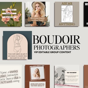 Boudoir VIP Group Content with Captions Daily MARCH Engaging Boudoir Canva Graphics, Facebook Boudoir Group Content, Fully Customizable afbeelding 10