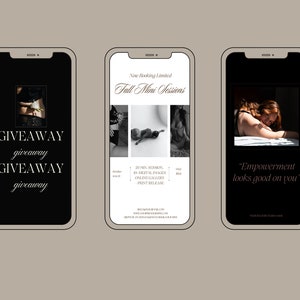 Boudoir Photographer Instagram Story and Post Canva Templates 125 Luxury Photography Instagram, Editable Instagram Stories Template image 5