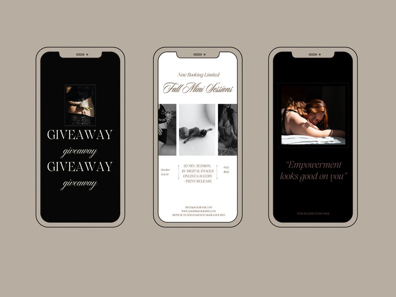 Boudoir Photographer Instagram Story and Post Canva Templates 125 Luxury Photography Instagram, Editable Instagram Stories Template image 5