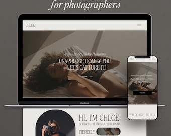 Showit Website Templates for Photographers, Boudoir Template, Photography Website, Boudoir or Wedding Photographer, Bold & Modern Web Design