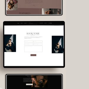 Mini Boudoir Photography Landing Page Showit Template for Photographers, ShowIt Website, Website Template, Customizable Website Template image 6