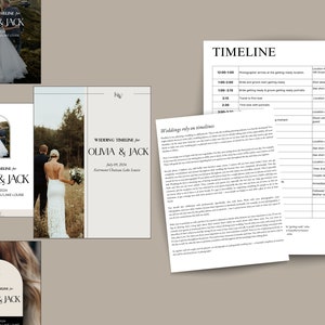 Wedding Photographer Timeline & Shot List Minimal, Modern Design Professional Copy 8 Designed Cover Options Editable in Canva image 10