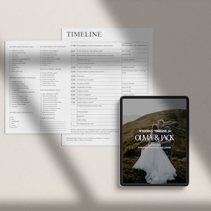 Wedding Photographer Timeline & Shot List Minimal, Modern Design Professional Copy 8 Designed Cover Options Editable in Canva image 8