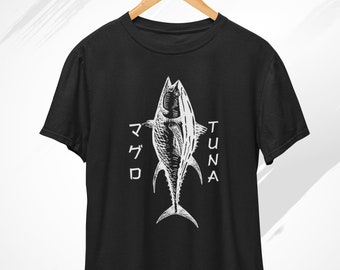 Tuna Fish T-Shirt, Japan Shirt, Tuna Lover Gift Idea, Tuna Fishing Shirt, Deep Sea Fishing, Fisherman Tshirt, Bluefin Tuna, Sushi, Maguro