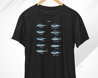 Tuna Awareness T-Shirt, Types Of Tuna Shirt, Tuna Lover Gift Idea, World Tuna Day, Tuna Fish Tshirt, Tuna Fishing Shirt for Fisherman