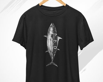 Maguro T-Shirt, Tuna Fish Shirt, Japan Tshirt, Tuna Lover Gift, Tuna Fishing Shirt, Deep Sea Fishing, Fisherman Tshirt, Sushi Shirt, Bluefin