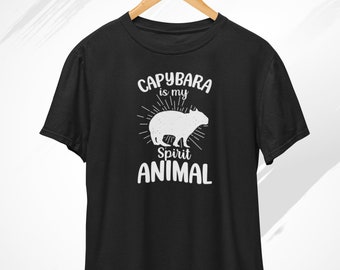Capybara Is My Spirit Animal T-Shirt Funny Capybara Shirt Capybara Gifts Capybara Crewneck Trending Meme Tshirt Capybara Clothing