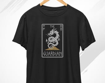 The Guardian T-Shirt, Dragon T shirt, Dragon Lover, Fantasy Gifts, Mythical Creatures, Dragon Gifts, Tarot Card Shirt, Unique Shirt