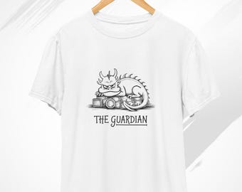 The Guardian T-Shirt, Cute Dragon, Dragon T shirt, Dragon Lover, Fantasy Gifts, Mythical Creatures, Dragon Gifts, Tarot Card Shirt