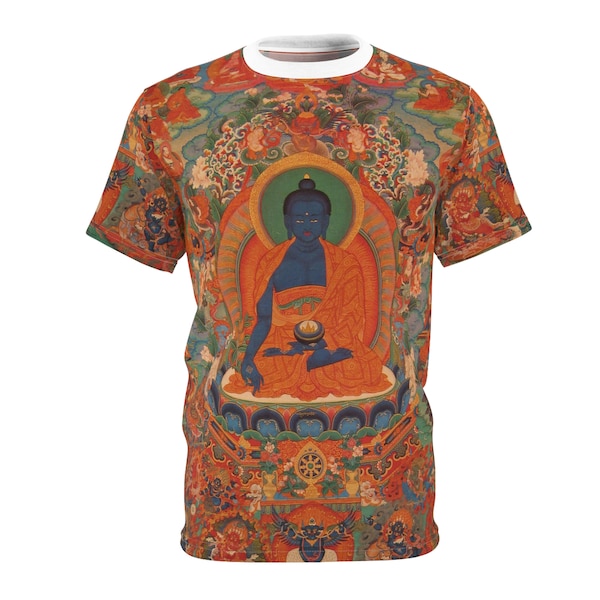 Medicine Buddha Thangka Buddhist Mandala Tantric Unisex Tee Shirt