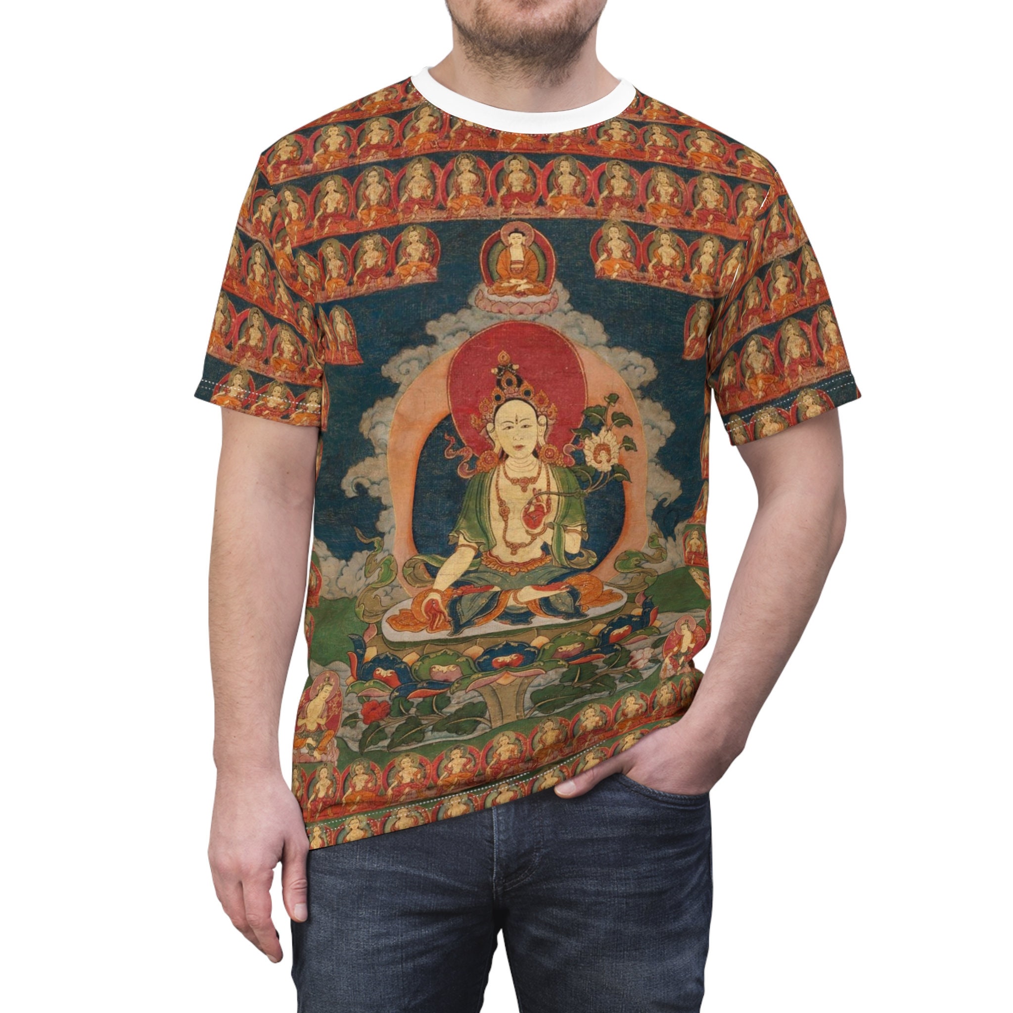 White Tara Mandala Buddhist Buddha Tantric Unisex Tee Shirt Etsy