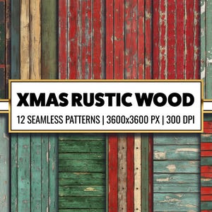 Papel digital de madera rústica para Navidad, fondo de madera para Navidad, papel imprimible de madera para fiestas, álbum de recortes navideño, diario basura, suministros