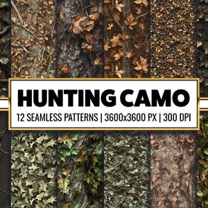 Papel digital de camuflaje para caza, patrón sin costuras para caza de patos, papel para álbum de recortes para caza de ciervos, fondo de camuflaje, papel de camuflaje imprimible