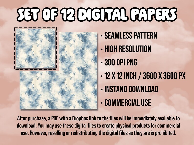 Blue Watercolor Background Blue Wash Digital Paper Watercolor Seamless