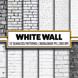 Schwarz Weiß Ziegelstein Digitales Papier Weißer Ziegelstein Musterdesign-Ziegelstein-Hintergrund