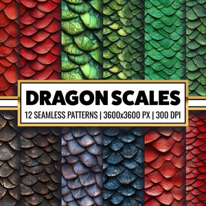 Dragon Scale Digital Paper Dragon Hide Seamless Pattern Rugged Dragon Background Dragon Skin for Fabric Sublimation and Paper Craft