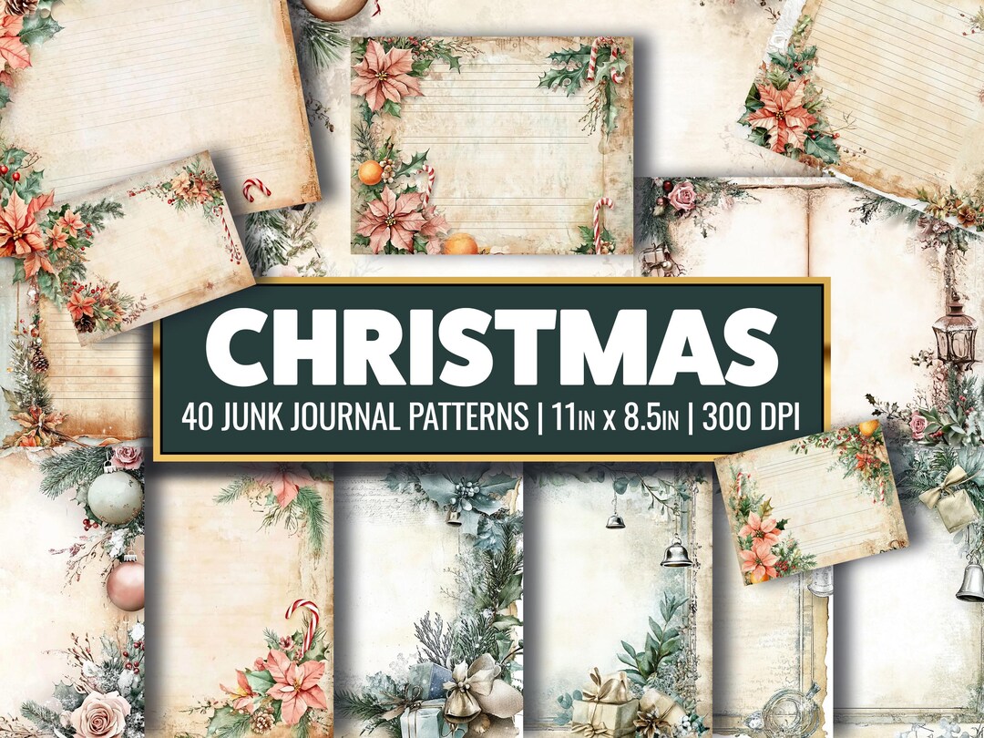 クリスマスストーリー ジャンクジャーナルペーパー：パーチメント