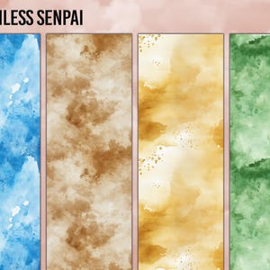 Watercolor Graphics Bundle Digital Paper Watercolor Seamless Pattern ...