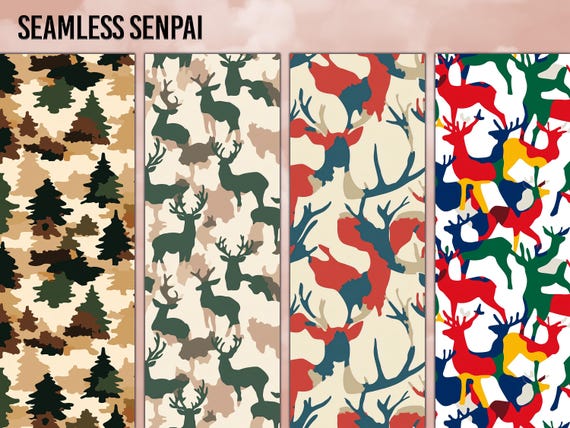 Christmas Camo Seamless Pattern Christmas Army Camo Digital Paper