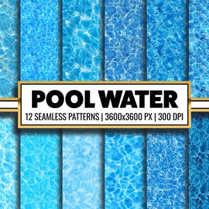 Carta digitale per acqua di piscina, motivo senza soluzione di continuità, texture di acqua oceanica, sfondi per confezioni regalo e fondali