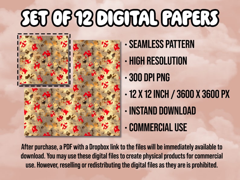 Scarlet Digital Paper Gold Leopard Seamless Pattern Red Gold Safari