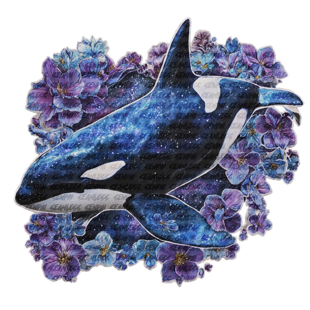 水彩画の海のシャチのクリップアート、シャチのバンドル、PNG デジタル