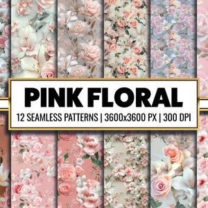 Pastell Rosa Floral Digitales Papier Blush Rosa Rose Musterdesign Aquarell Rosa Rose Hintergrund Rose Kokette Grandmillenial Sammelalbum