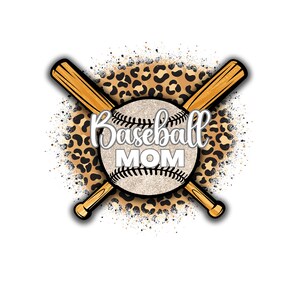 Leopard Baseball Mom PNG