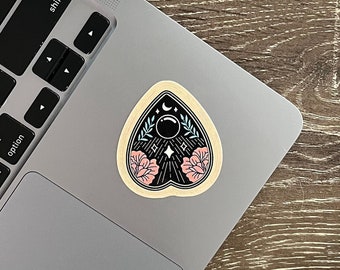 Rosy Planchette Sticker, Traditional Tattoo Style, Ouija Board, Easy Peel, Bold, Vibrant Design for Laptops, Phone Cases, and Water Bottles