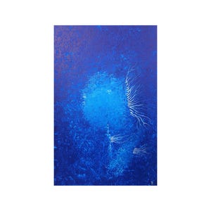 Peinture acrylique abstraite surréaliste, décoration, art moderne, peinte sur carton toilé (100% coton)