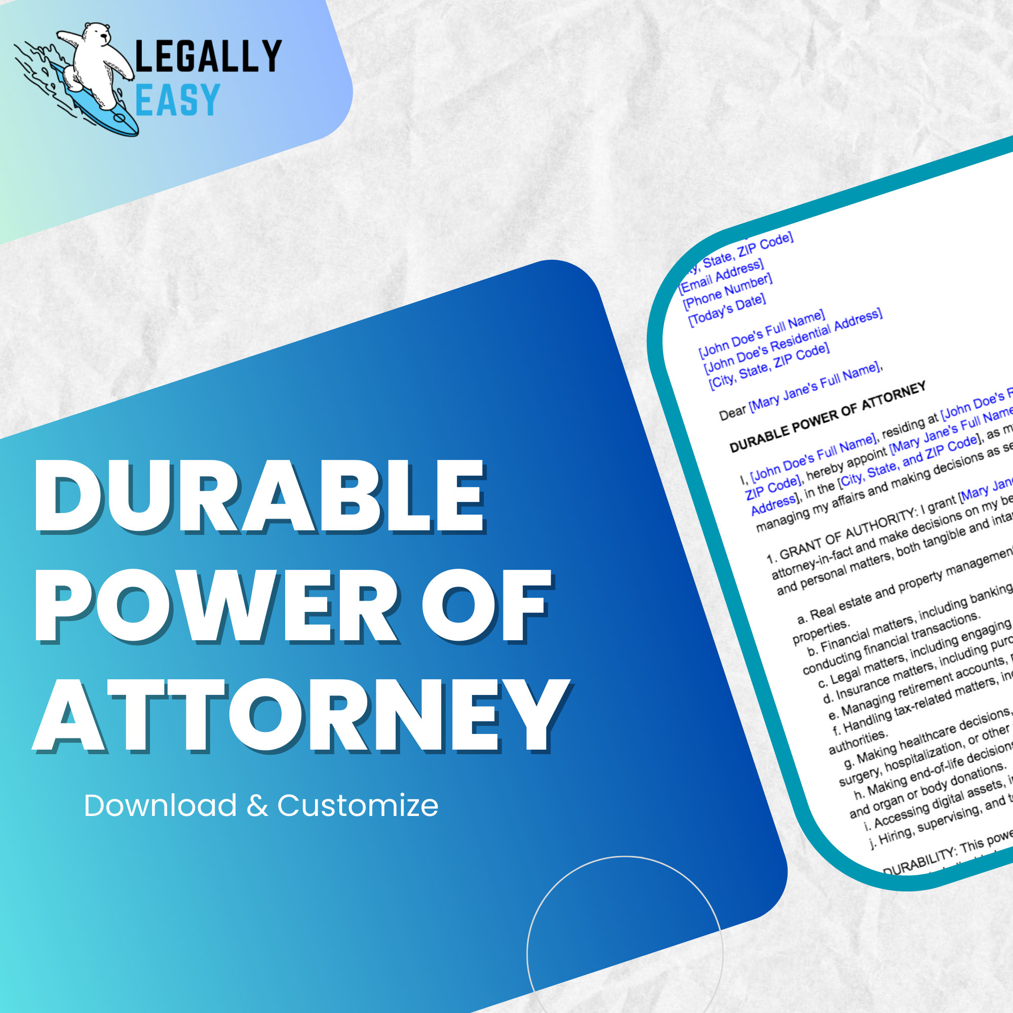 durable-power-of-attorney-download-edit-and-customize-this-file-to-meet-your-needs-etsy for Free Printable Durable Power Of Attorney Oklahoma Durable Power of Attorney. Download, Edit, and Customize This File to Meet Your Needs. - Etsy for Free Printable Durable Power Of Attorney Oklahoma