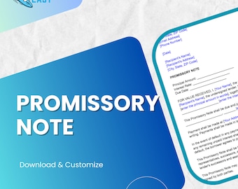Promissory Note. Download, edit, and customize this file to meet your needs.