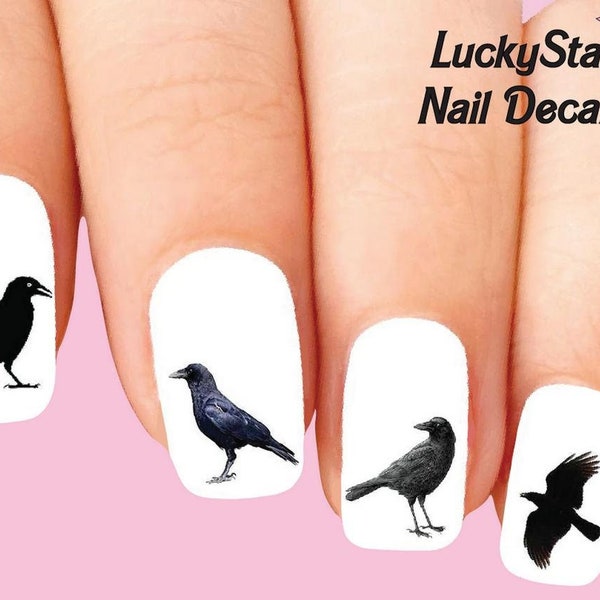 Nail Decals Nail Tattoos Set of 20 - Crows Assorted