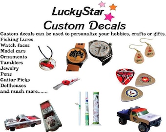 Calcomanías personalizadas: Personaliza manualidades, regalos y uñas.