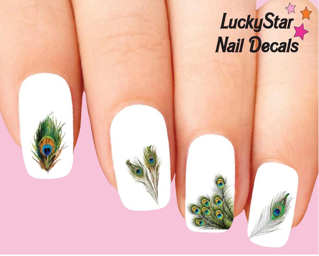 Manicure Manifesto: Abstract Peacock Nail Stamping